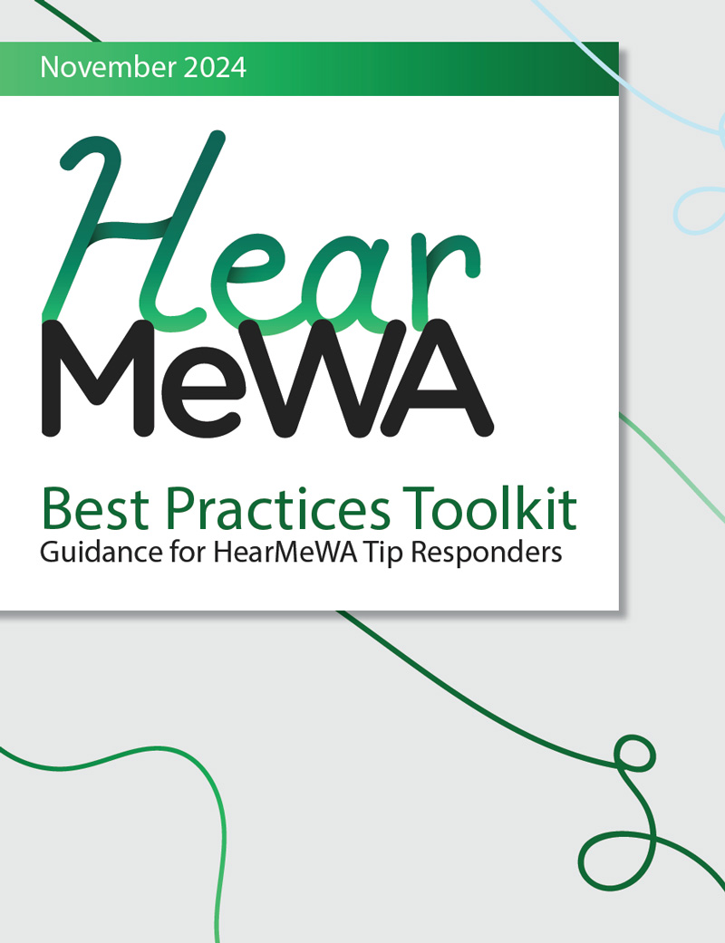 Report cover that reads HearMeWA Best Practices Toolkit, November 2024 